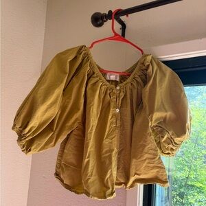 Honest Cotton Flora Blouse Miso OS